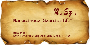 Marusinecz Szaniszló névjegykártya